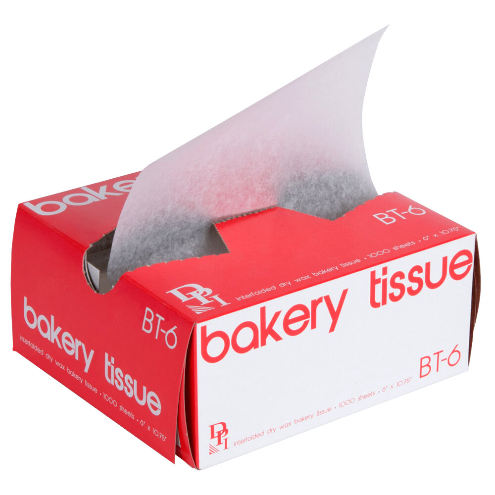 Durable Packaging BT-6 Interfolded Bakery Tissue Sheets 6" x 10 3/4" - 10,000/Case