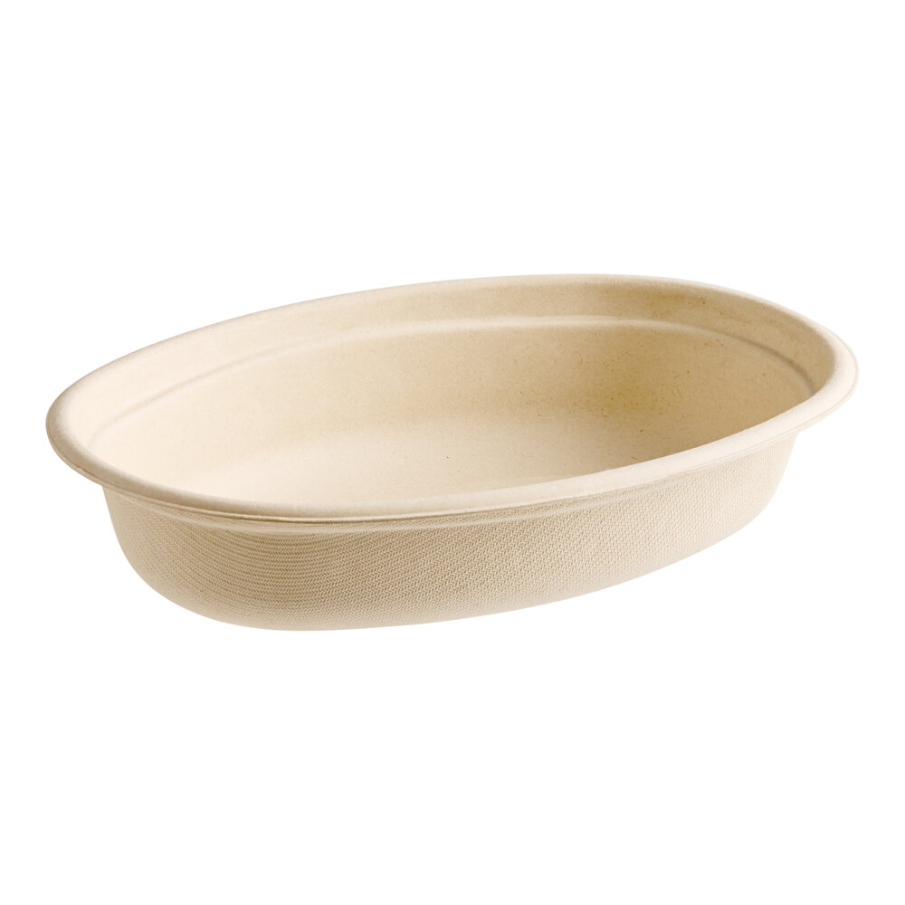 World Centric 18 oz. Compostable Fiber Burrito Bowl - 400/Case