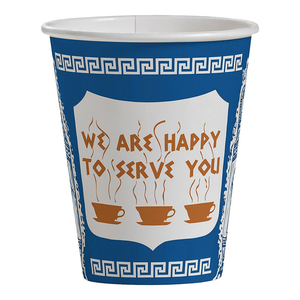 Solo Anthora 10 oz. Single-Sided Poly Paper Hot Cup - 1,000/Case
