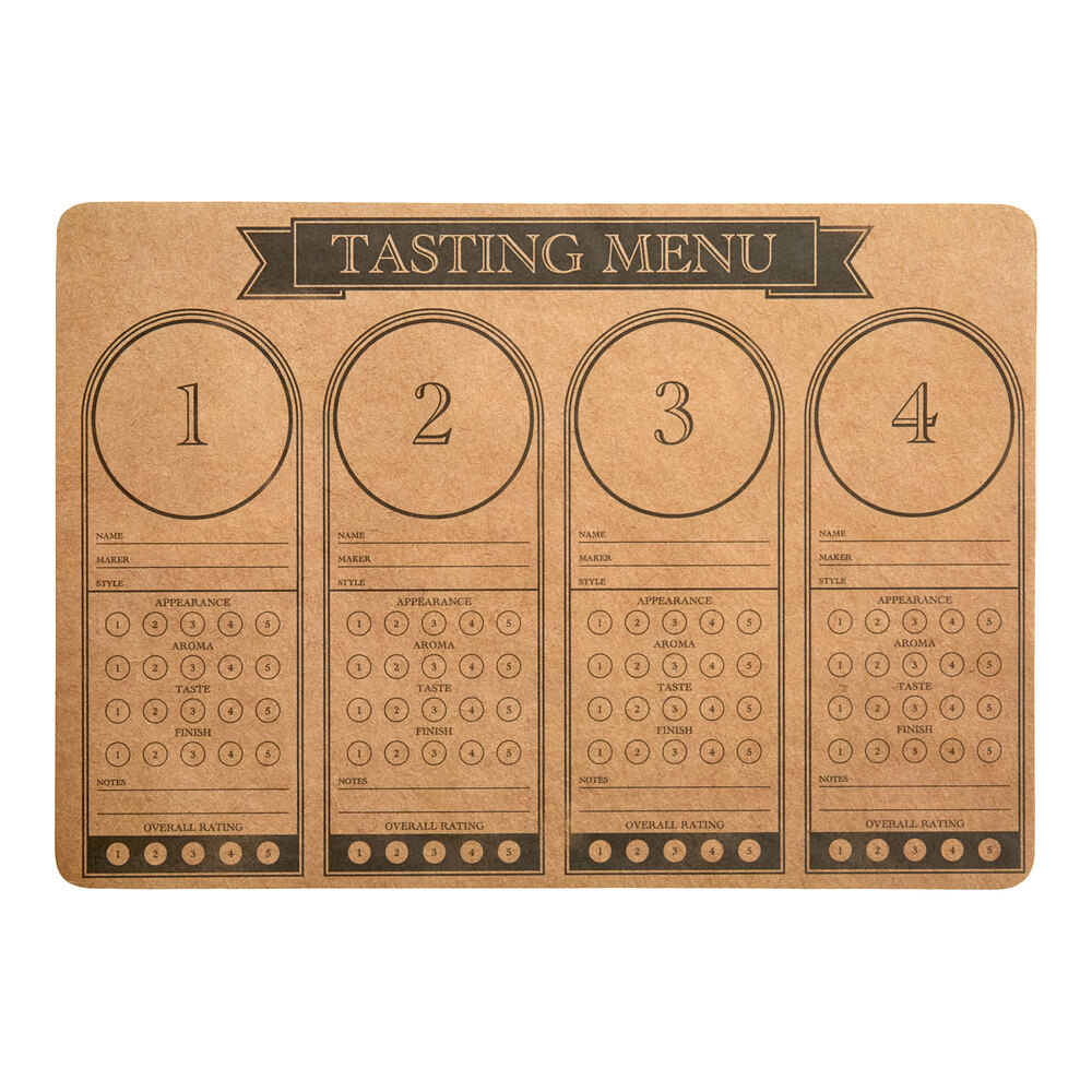Choice 10" x 14" Tasting Paper Placemat - 1,000/Case