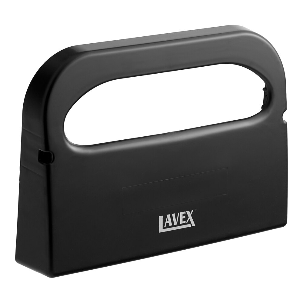 Lavex Black Surface-Mounted Plastic Toilet Seat Cover Dispenser