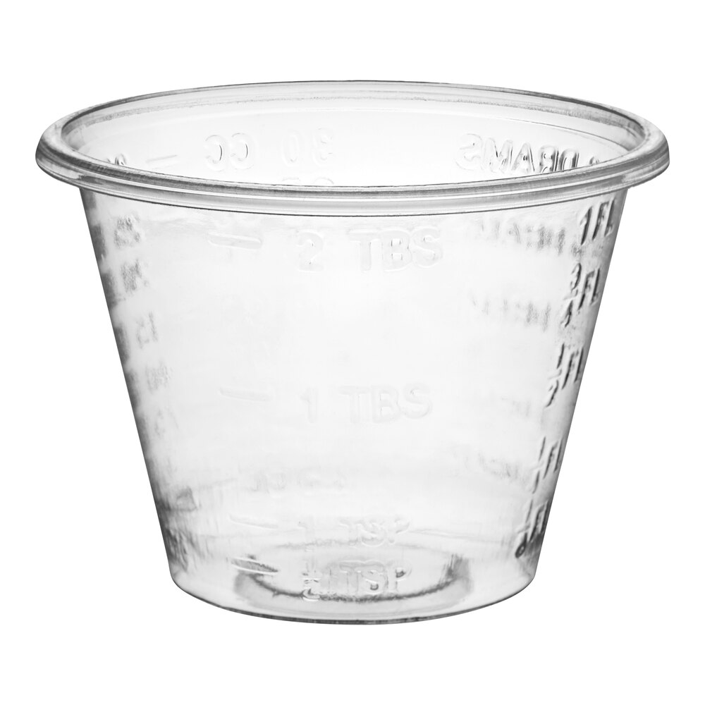 Choice 1 oz. Disposable Polypropylene Graduated Cup - 5,000/Case