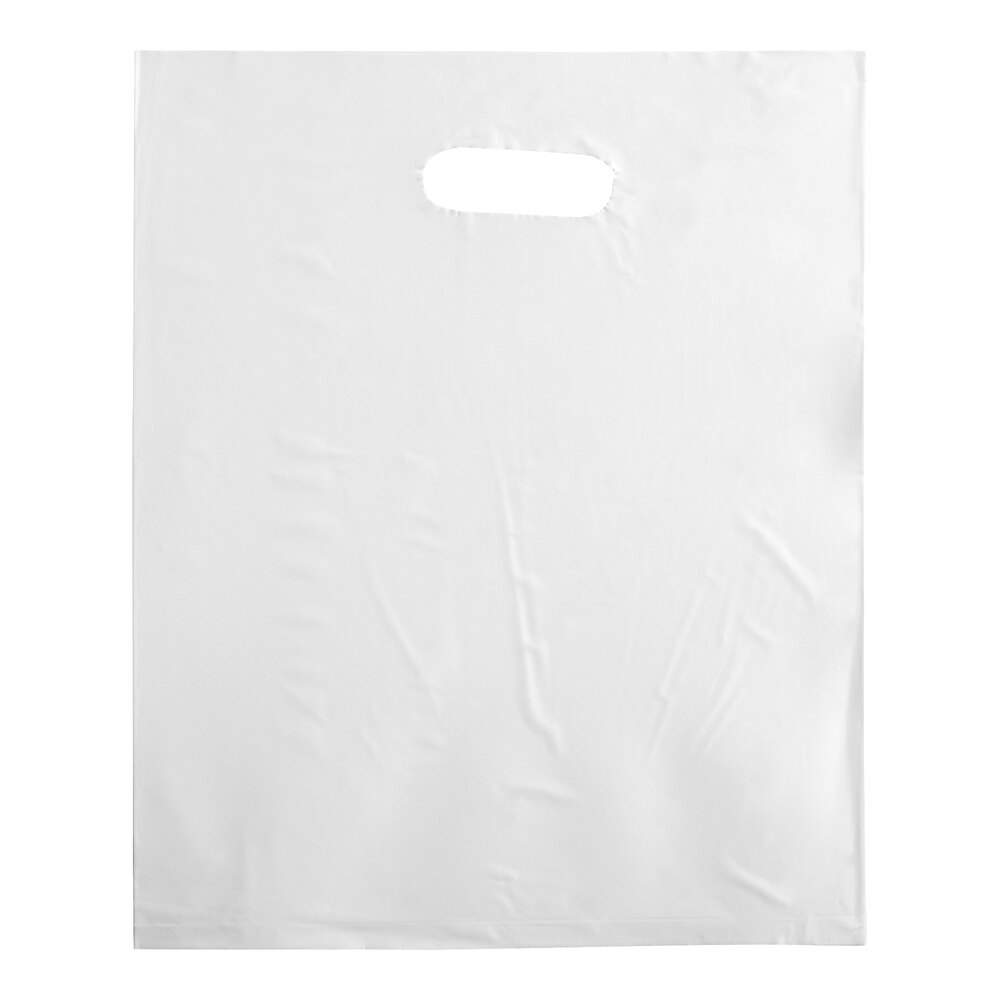 Choice 12" x 15" 1.5 Mil White Unprinted Extra Heavy-Duty Plastic Merchandise Bag - 500/Case
