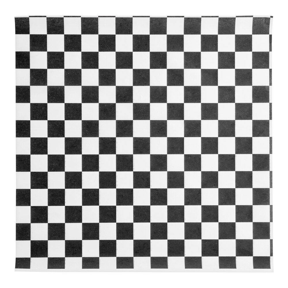 Choice 15" x 15" Black Check Deli Sandwich Wrap Paper - 4,000/Case