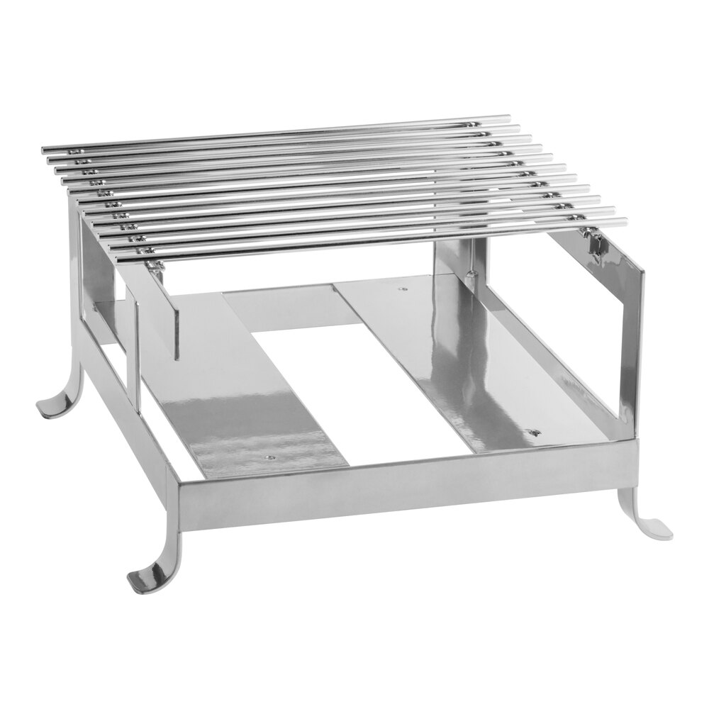 Cal-Mil 1576-74 Soho Silver Steel Butane Burner Frame - 14" x 13 3/4" x 7 1/4"