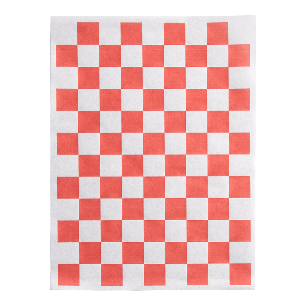 Choice 9" x 12" Red Check Basket Liner / Deli Sandwich Wrap Paper - 5,000/Case
