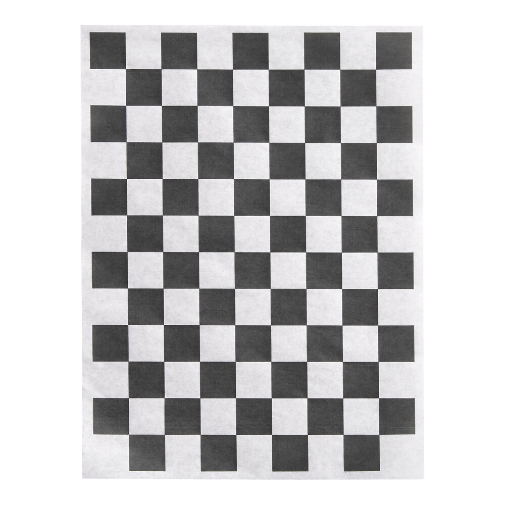Choice 9" x 12" Black Check Basket Liner / Deli Sandwich Wrap Paper - 5,000/Case