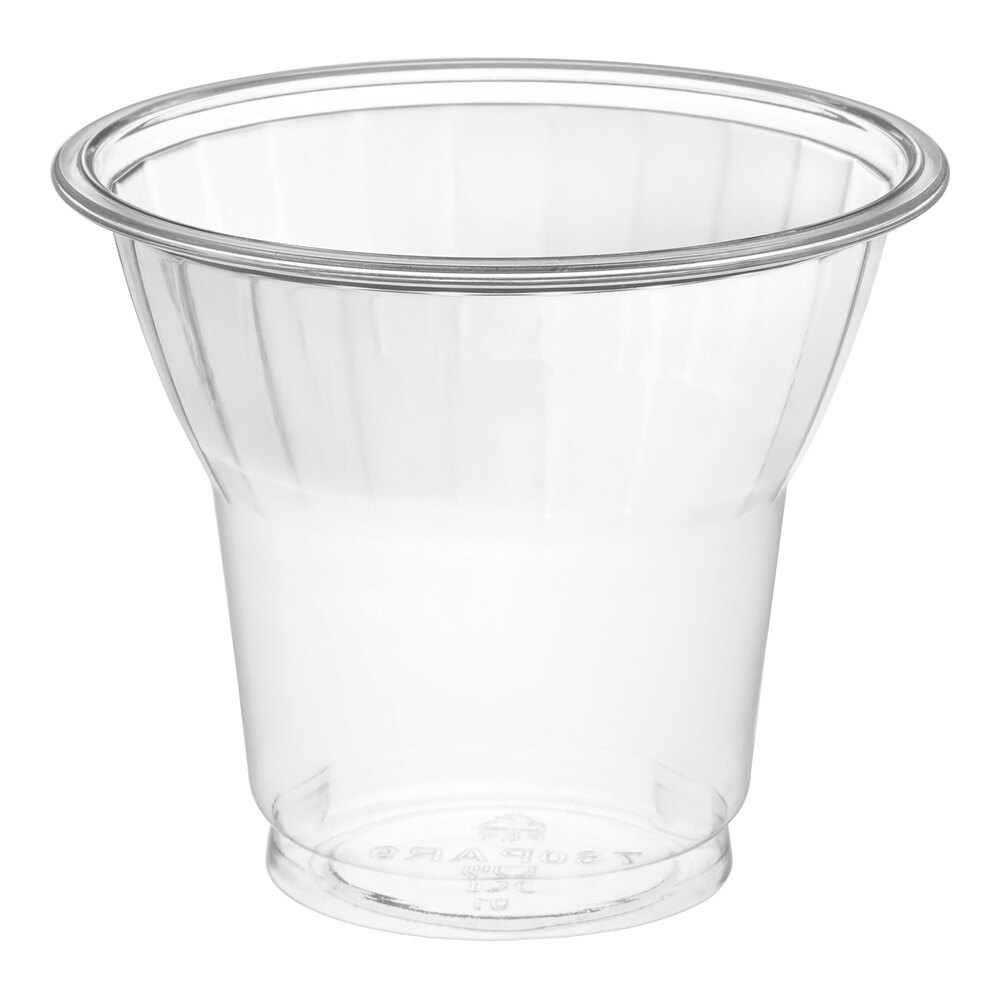 Choice 9 oz. Clear PET Plastic Parfait / Dessert Cup - 1,000/Case