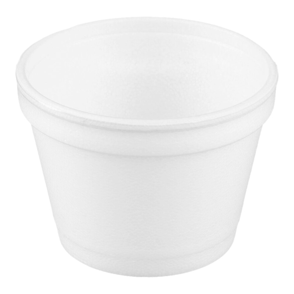 Dart 4J6 4 oz. White Customizable Foam Food Container - 1,000/Case