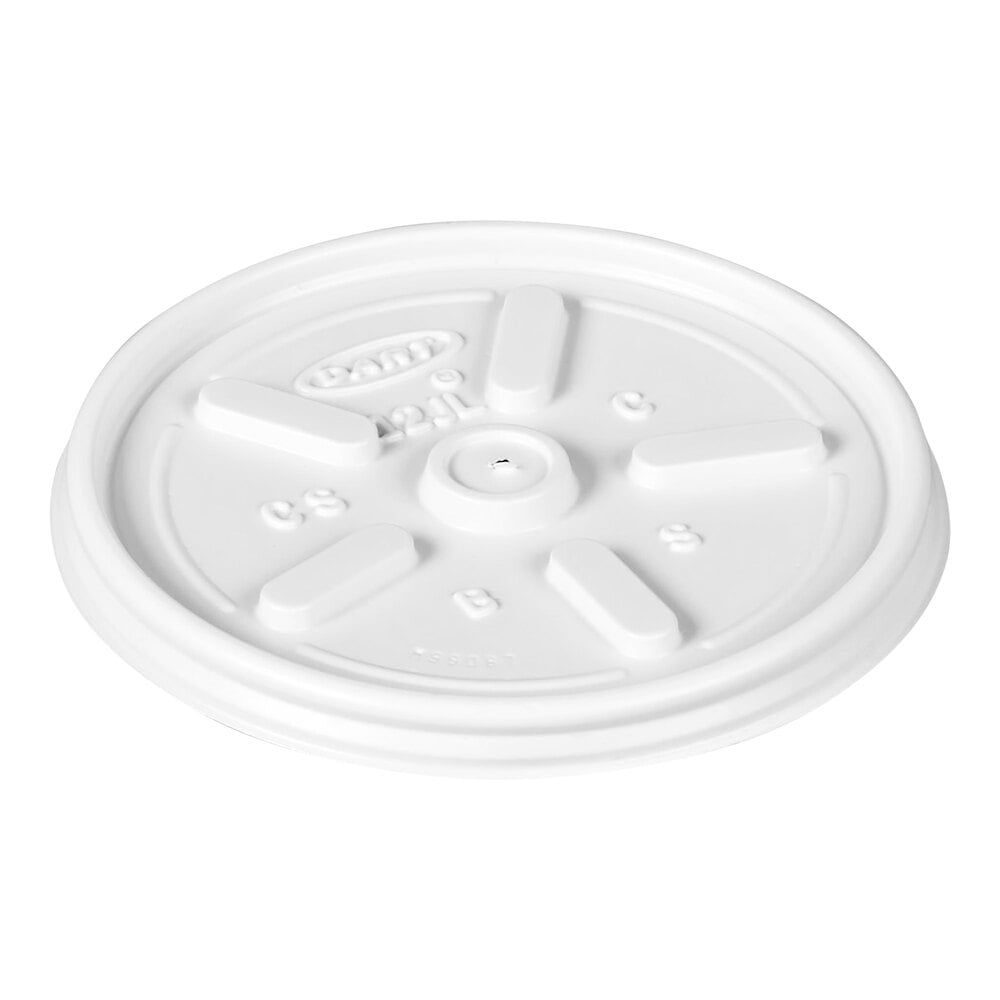 Dart 12JL White Vented Lid - 1,000/Case
