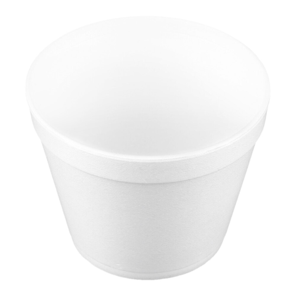 Dart 24MJ48 24 oz. White Foam Food Container - 500/Case