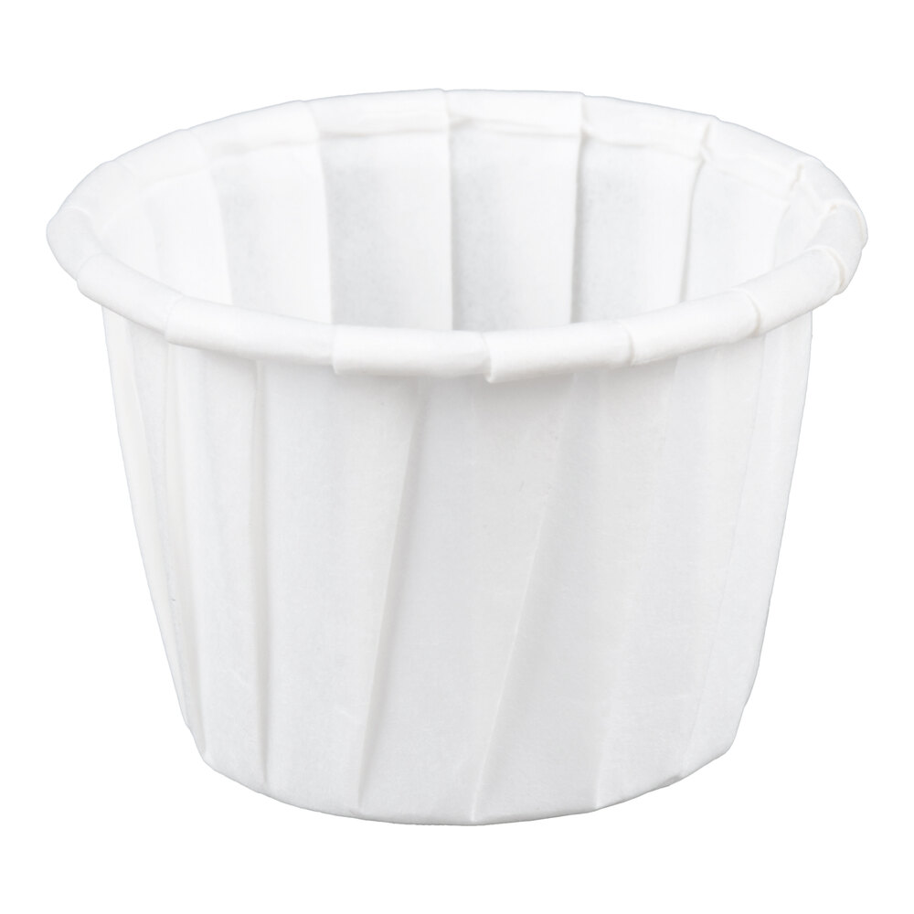 Solo 075 0.75 oz. White Paper Souffle / Portion Cup - 250/Pack