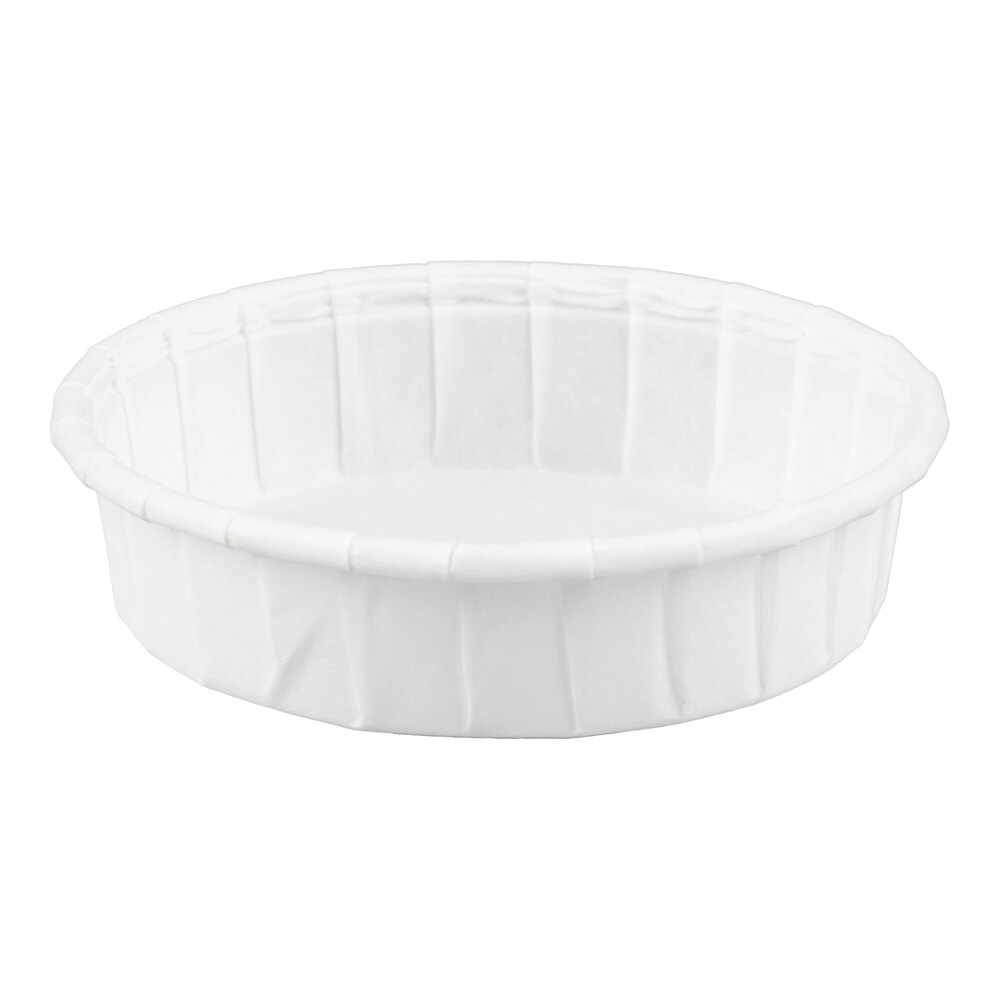 Solo SCC100S 1 oz. Squat White Paper Souffle / Portion Cup - 250/Pack