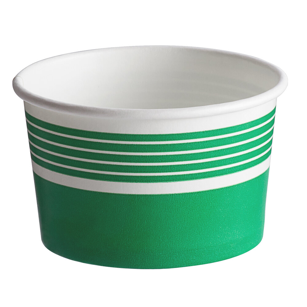 Choice 8 oz. Green Paper Frozen Yogurt / Food Cup - 1,000/Case