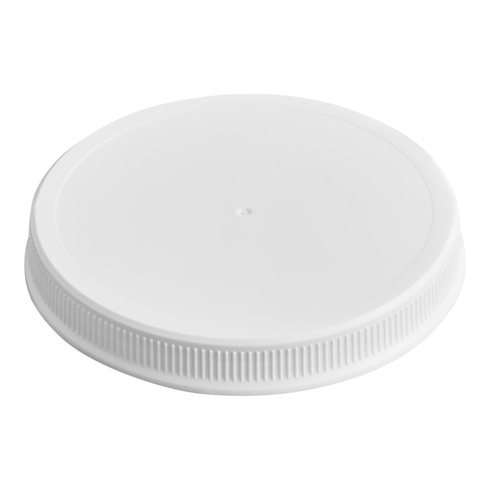 110/400 Unlined White Ribbed Plastic Cap - 736/Case