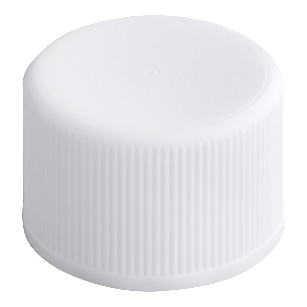 20/410 White Continuous Thread Lid with Foam Liner - 100/Pack