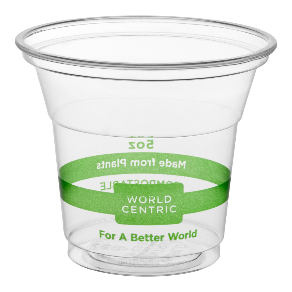 World Centric 5 oz. PLA Plastic Compostable Cold Cup - 2,000/Case