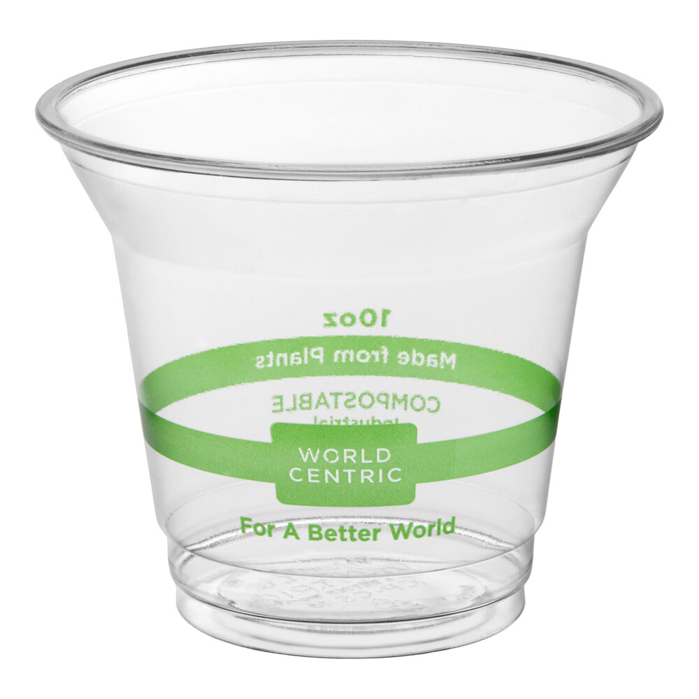 World Centric 10 oz. PLA Plastic Compostable Cold Cup - 1,000/Case
