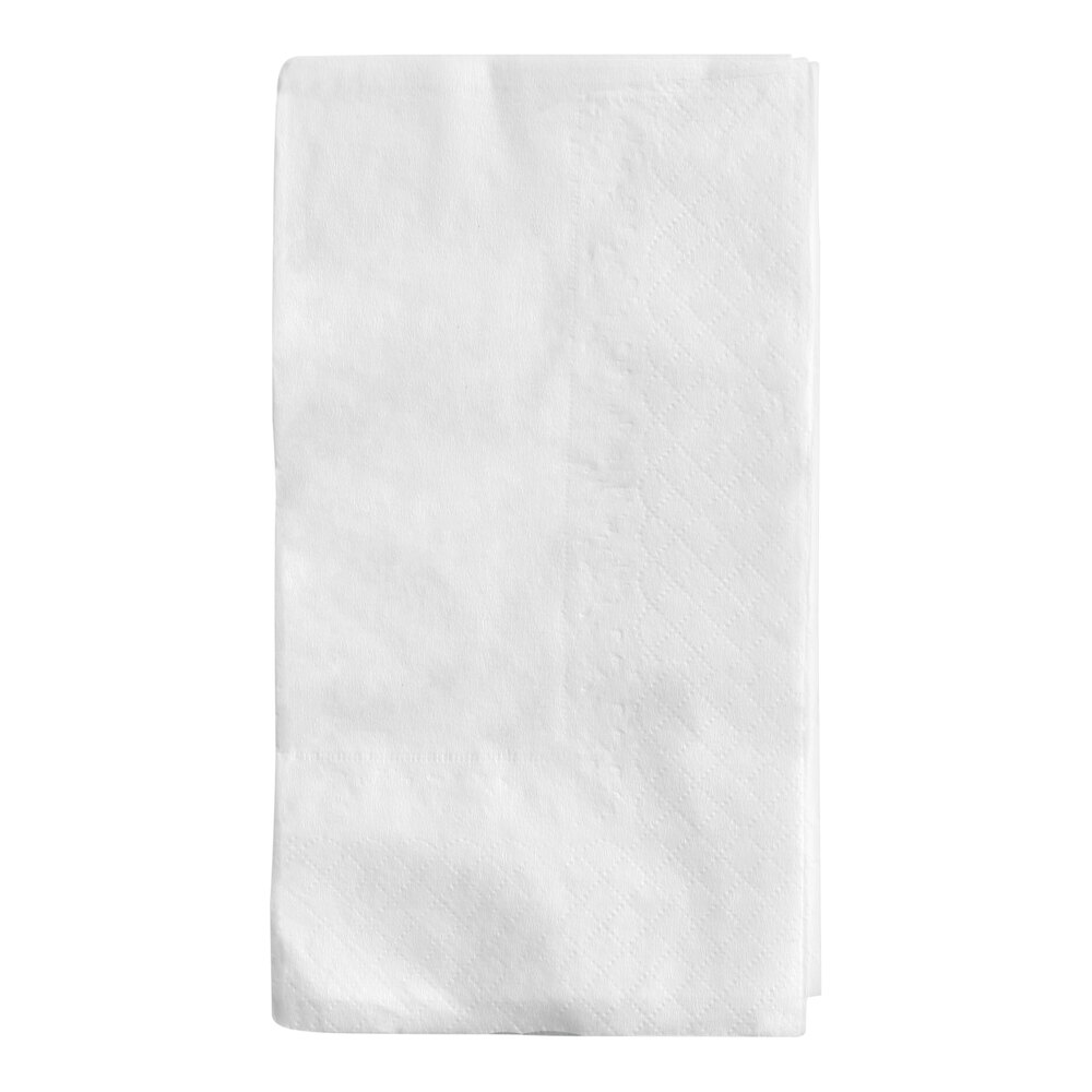 Choice 14" x 17" 1-Ply White Dinner Napkin - 3,000/Case