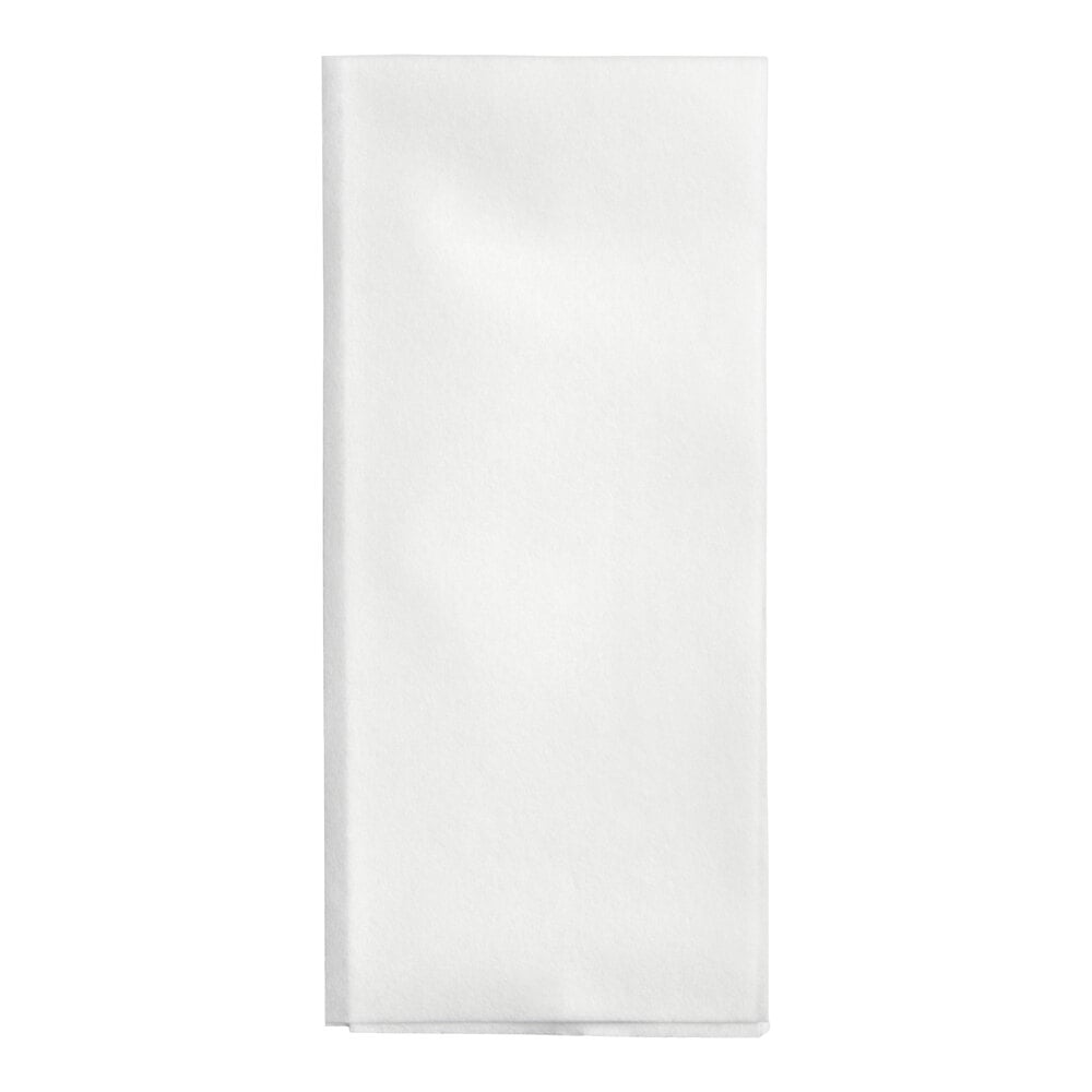 Lavex Linen-Feel White Customizable 1/6 Fold Guest Towel - 500/Case