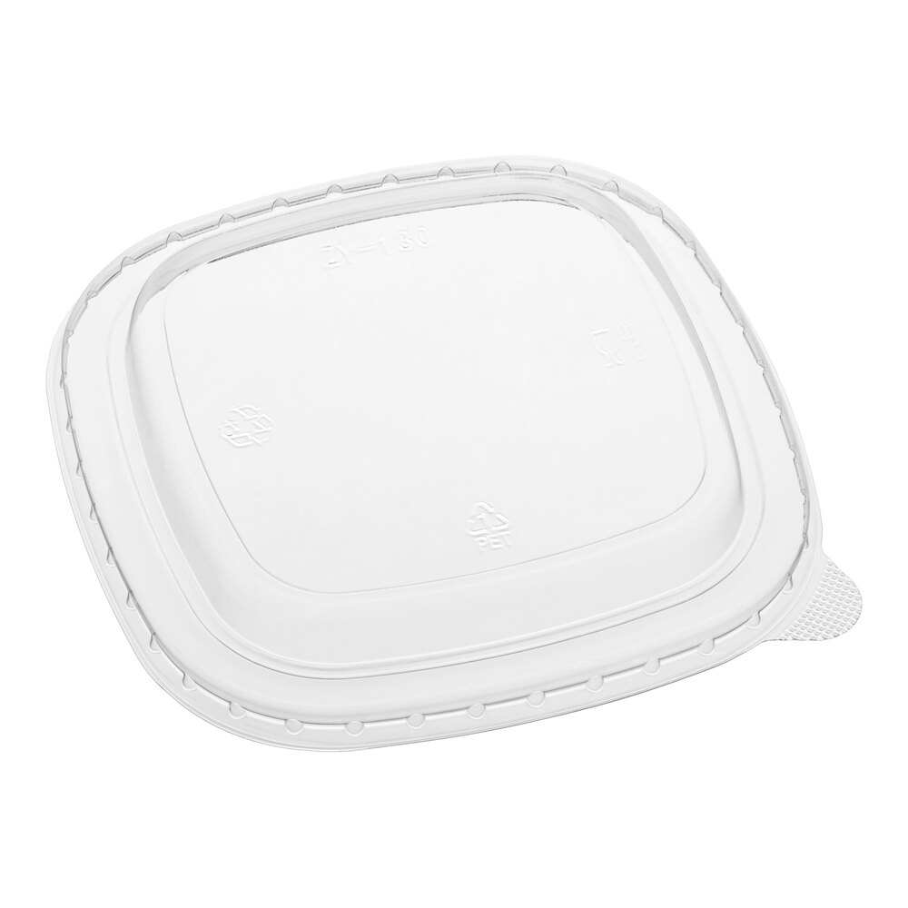 Choice 16 oz. Square PET Take-Out Lid - 300/Case
