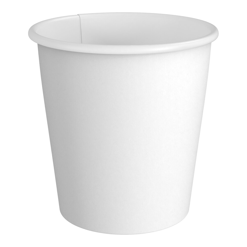 Choice 8 oz. Tall White Poly Paper Hot Cup - 1,000/Case