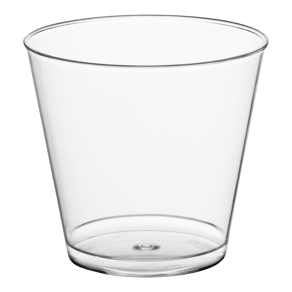 Choice 1 oz. Clear Plastic Shot Glass - 50/Pack