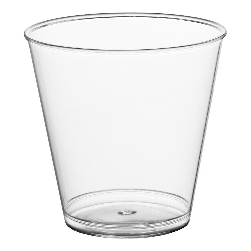 Choice 2 oz. Clear Plastic Shot Glass - 50/Pack
