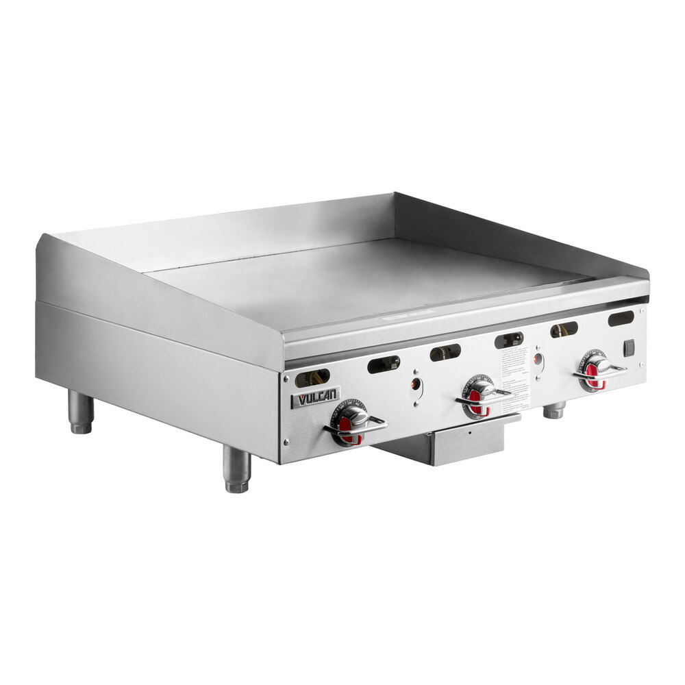 Vulcan MSA36-101 36" Countertop Natural Gas Griddle with Snap Action Thermostatic Controls - 81,000 BTU