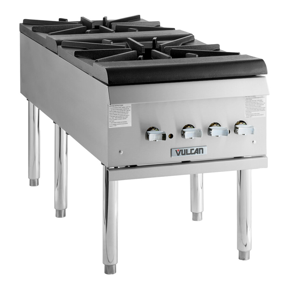 Vulcan VSP200F Natural Gas 2 Burner Stock Pot Range - 220,000 BTU