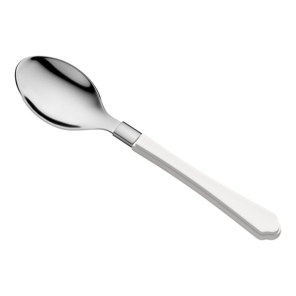 Visions Empire 6 1/2" Heavy Weight Plastic Spoon with White Handle - 20/Pack