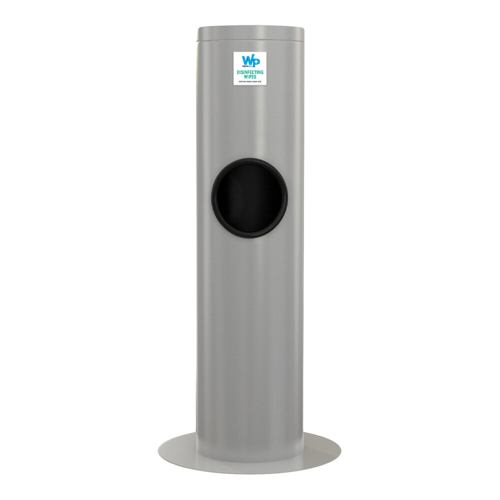 WipesPlus Powder Coated Floor Dispenser Station with Trash Can