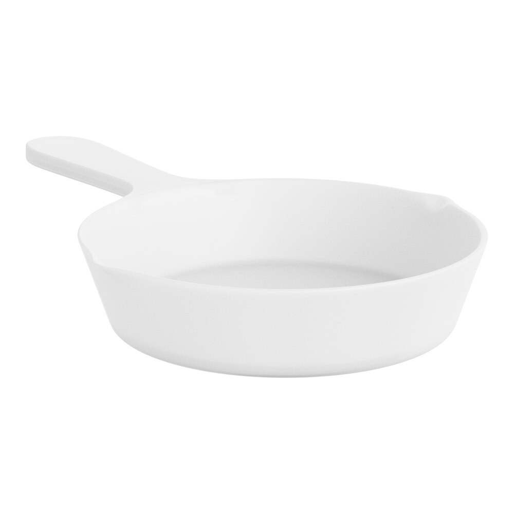 Visions 4 3/4" White Plastic Mini Appetizer Frying Pan - 200/Case