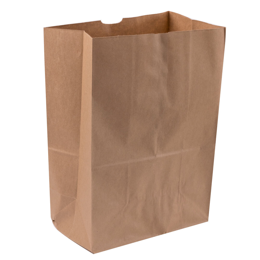 Duro 1/6 Natural Kraft Paper Barrel Sack - 500/Bundle
