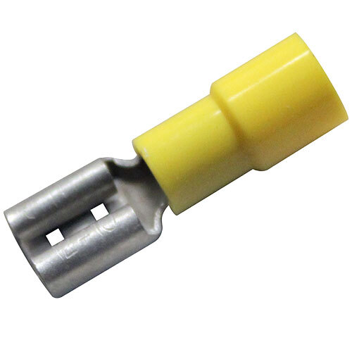 AllPoints 851061 Yellow Female Quick Disconnect; 1/4"; Wire Gauge: 10 - 100/Box