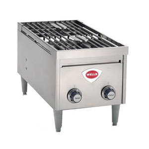 Wells 5I-H2412GNAT Countertop Two Burner Gas Hot Plate - 24,000 BTU