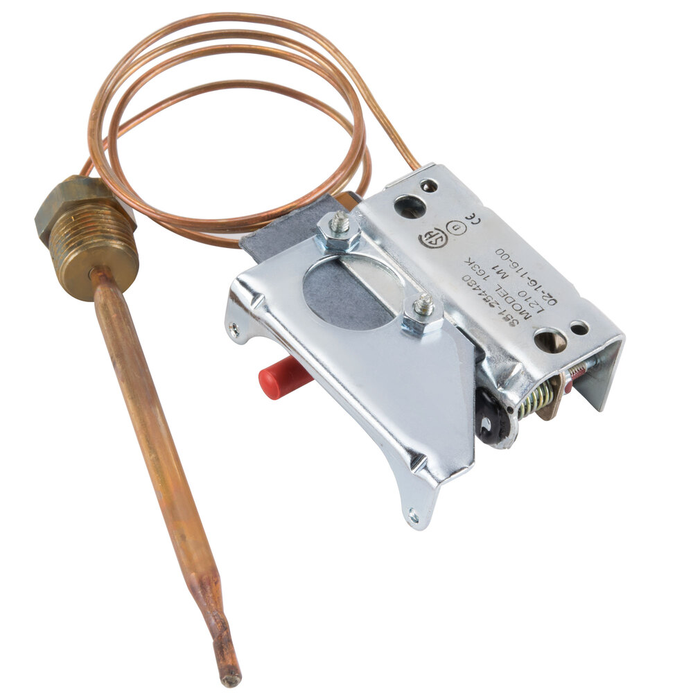 AllPoints 481088 Booster Heater Hi-Limit Thermostat Control; Temperature: 210 Degrees Fahrenheit; 20" Capillary