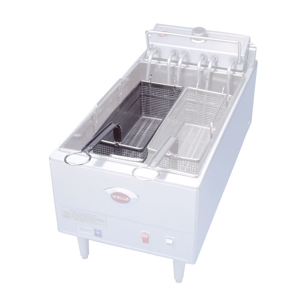 Wells 5E-20820 14 3/4" x 5 7/8" x 5 5/16" Twin Fryer Basket with Front Hook