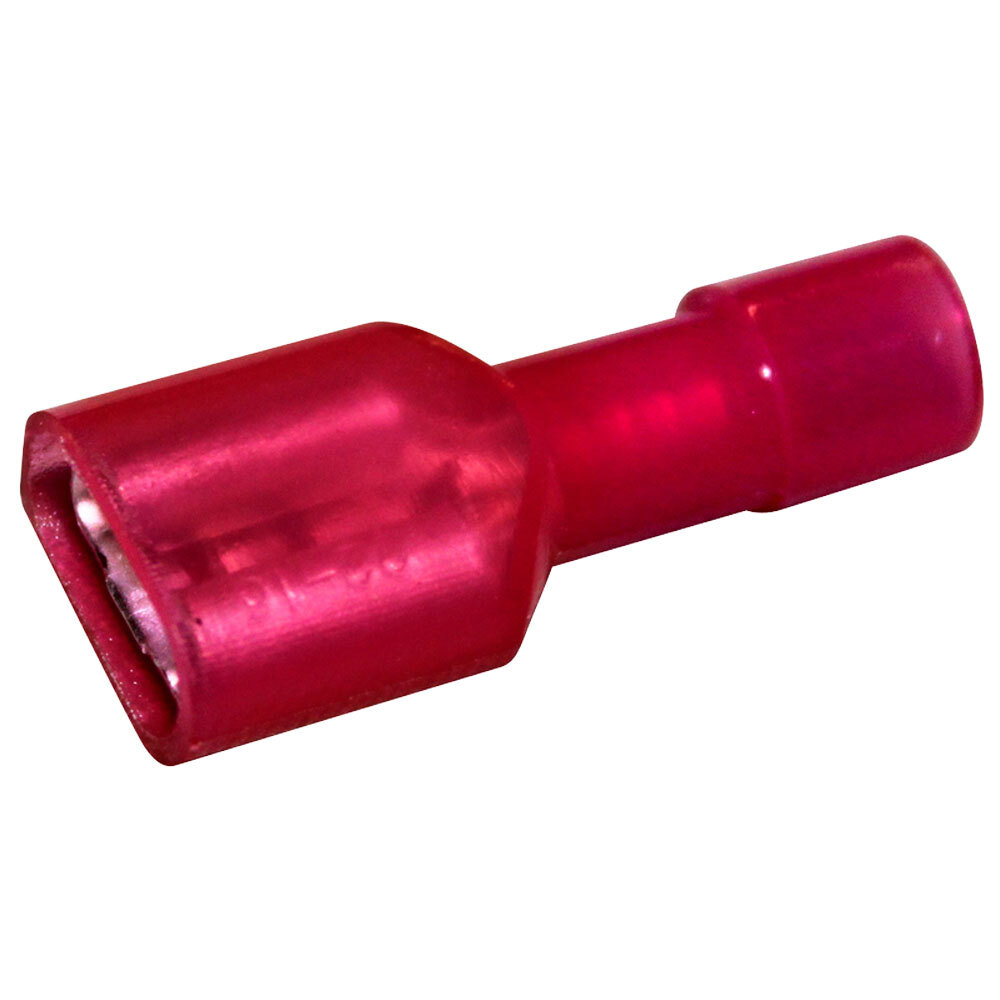 AllPoints 851066 18-22 Gauge Red Vinyl Insulated Female Quick Disconnect with 1/4" Tab - 10/Pack