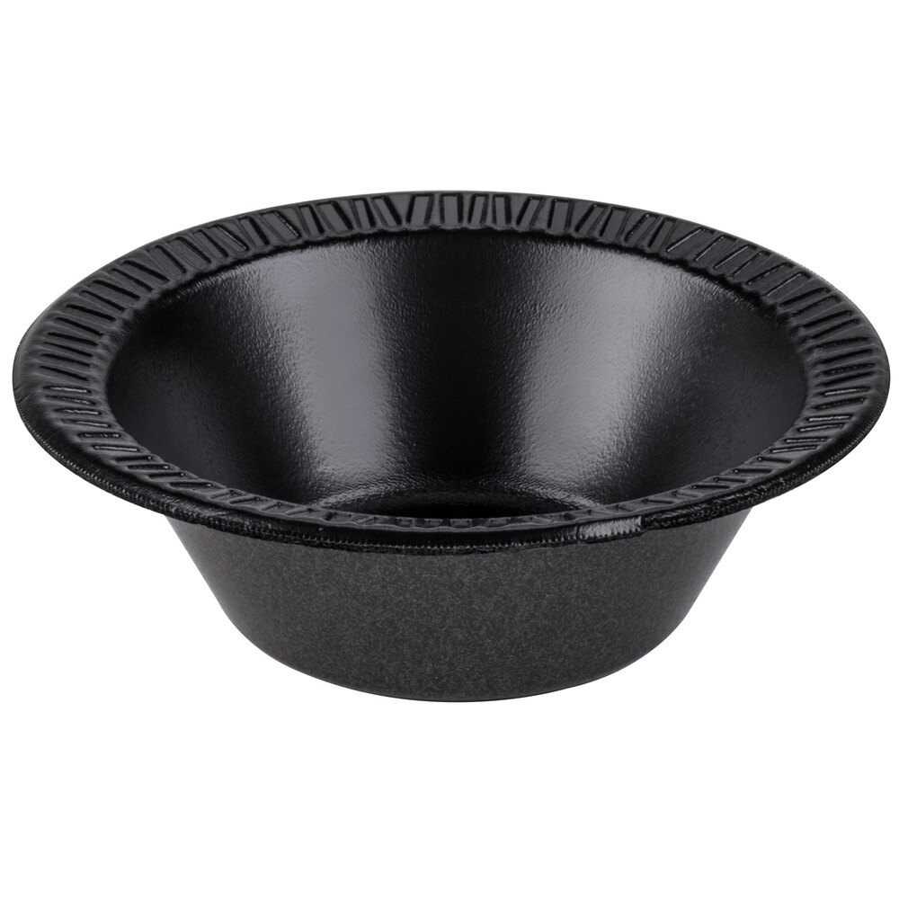 Dart 5BWBQ Quiet Classic 5-6 oz. Black Laminated Foam Bowl - 1,000/Case