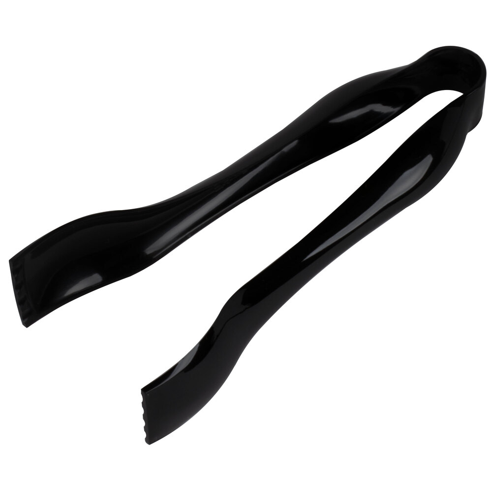 Sabert UBK72STNG 6 1/4" Black Disposable Plastic Tongs - 72/Case