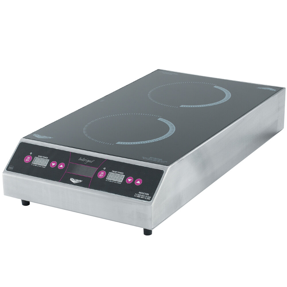 Vollrath 69522 Professional Series Dual Hob Countertop Front to Back Induction Cooker Range - 208/240V