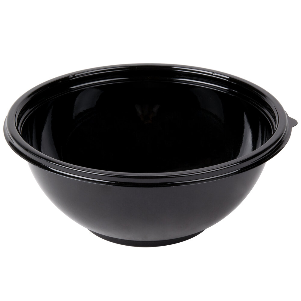 Sabert 92032T300 FreshPack 32 oz. Black Round Bowl - 300/Case