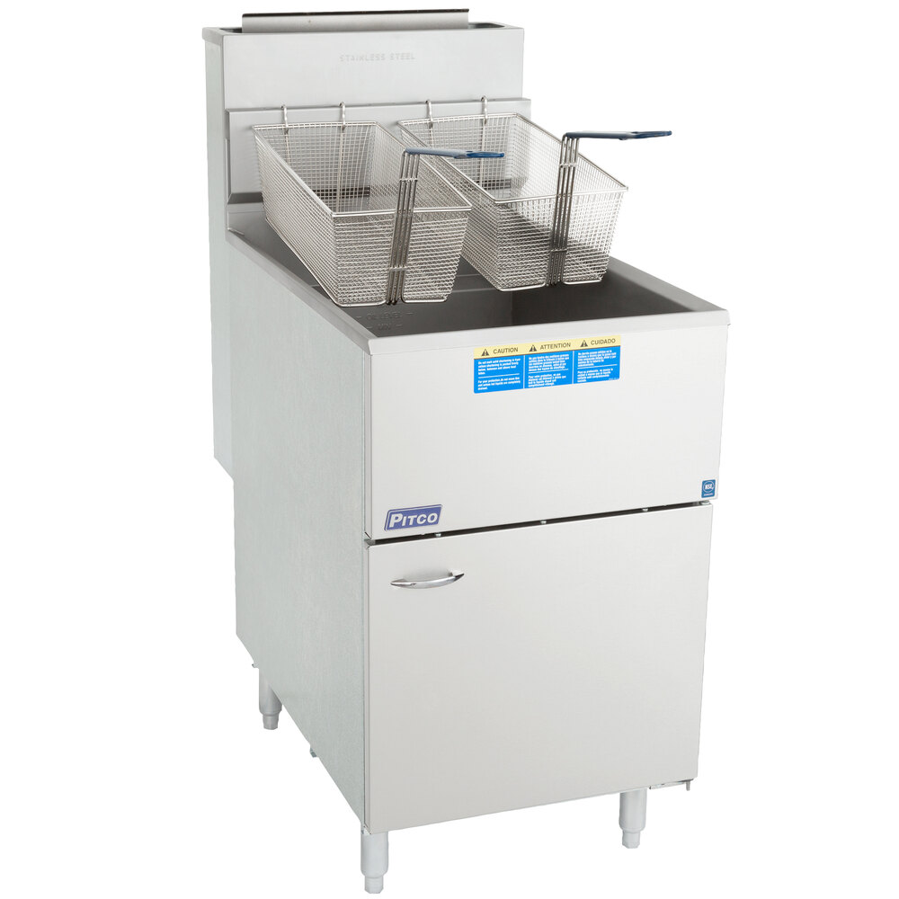 Pitco® 65C+S Liquid Propane 65-80 lb. Stainless Steel Floor Fryer