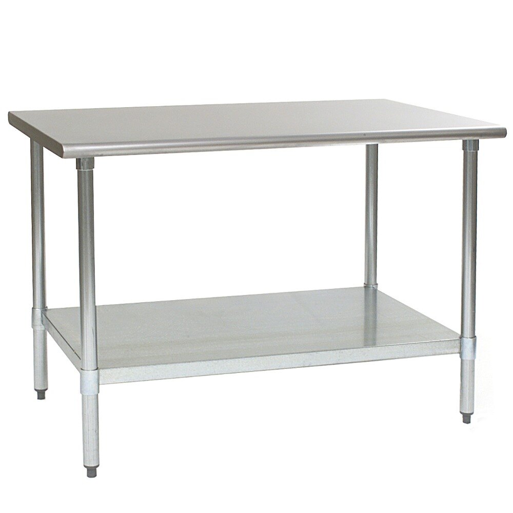 Eagle Group T3048E 30" x 48" Stainless Steel Work Table with Galvanized Undershelf