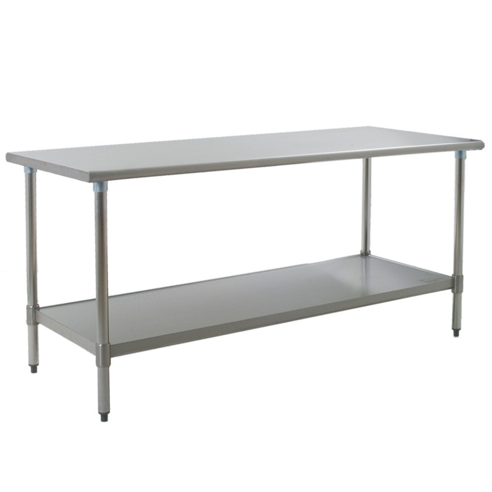Eagle Group T2472SB 24" x 72" Stainless Steel Work Table with Stainless Steel Undershelf