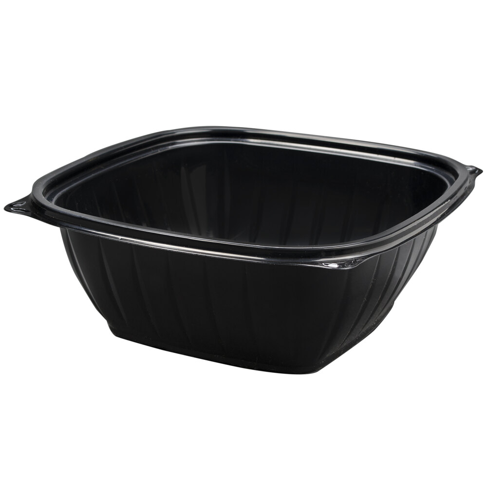 Dart B64SB PresentaBowls Pro 64 oz. Black Square Plastic Bowl - 252/Case