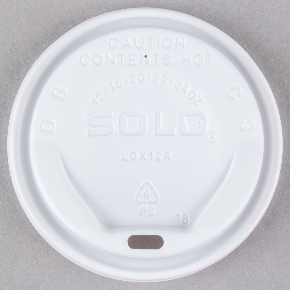 Solo LGXW2-0007 The Gourmet Lid White Hot Cup Lid - 1,500/Case