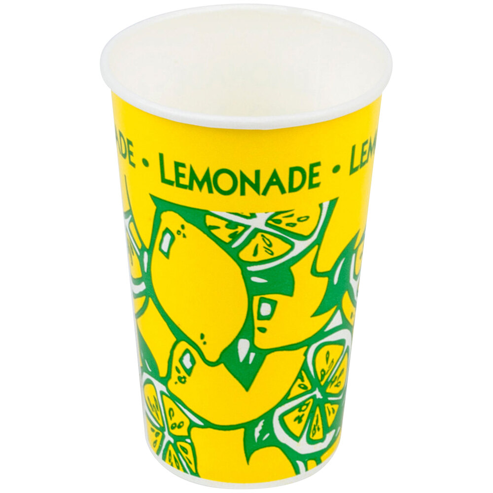 16 oz. Tall Paper Lemonade Cup - 1,000/Case