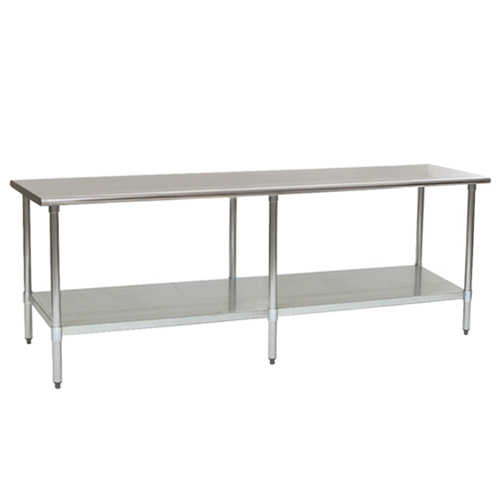 Eagle Group T30108EB 30" x 108" Stainless Steel Work Table with Galvanized Undershelf